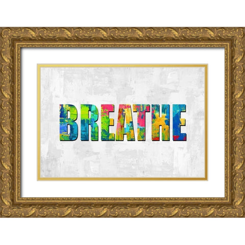 Breathe in Color Gold Ornate Wood Framed Art Print with Double Matting by MacDowell, Jamie
