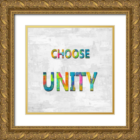 Choose Unity in Color Gold Ornate Wood Framed Art Print with Double Matting by MacDowell, Jamie