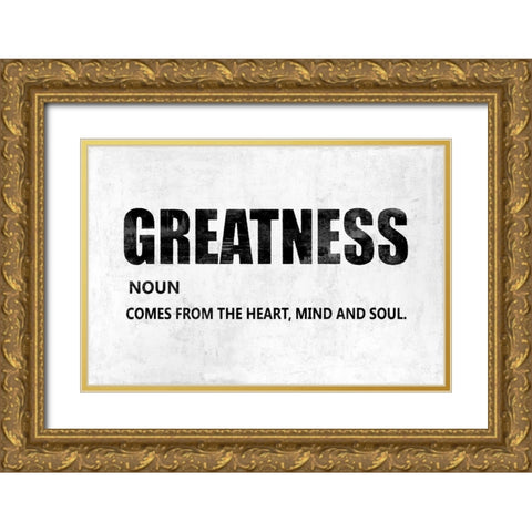 Greatness Gold Ornate Wood Framed Art Print with Double Matting by MacDowell, Jamie