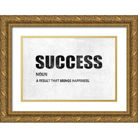 Success on Gray  Gold Ornate Wood Framed Art Print with Double Matting by MacDowell, Jamie