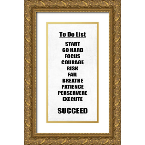 To Do List  Gold Ornate Wood Framed Art Print with Double Matting by MacDowell, Jamie