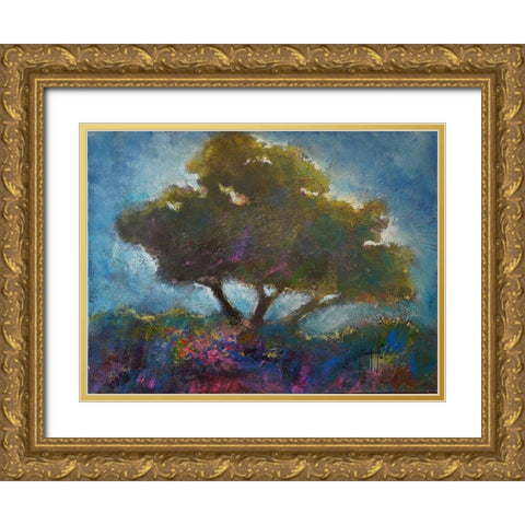 Life tree Gold Ornate Wood Framed Art Print with Double Matting by Foster, Joseph Marshal