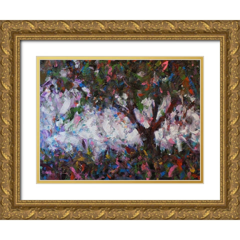 Tree Branch Gold Ornate Wood Framed Art Print with Double Matting by Foster, Joseph Marshal