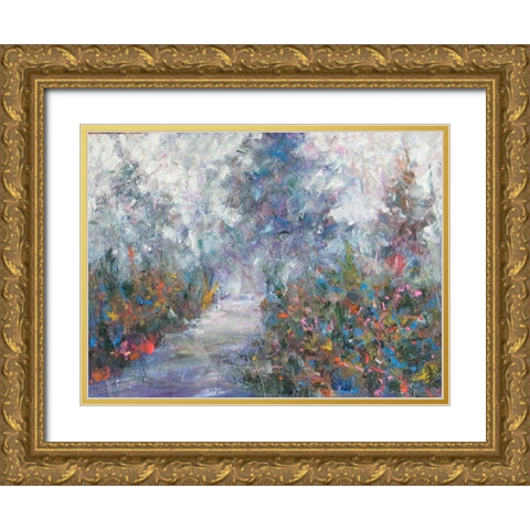 Walking Path II Gold Ornate Wood Framed Art Print with Double Matting by Foster, Joseph Marshal