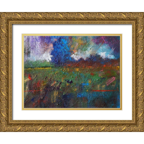 Landscape I Gold Ornate Wood Framed Art Print with Double Matting by Foster, Joseph Marshal