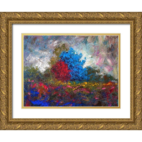 Landscape II Gold Ornate Wood Framed Art Print with Double Matting by Foster, Joseph Marshal