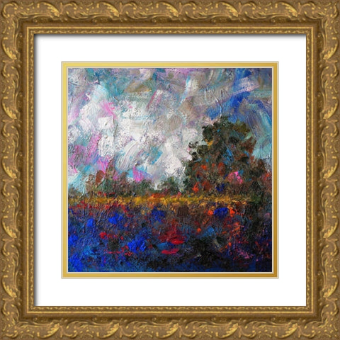 Landscape III Gold Ornate Wood Framed Art Print with Double Matting by Foster, Joseph Marshal