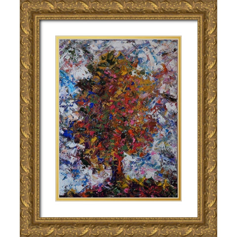 Tree I Gold Ornate Wood Framed Art Print with Double Matting by Foster, Joseph Marshal