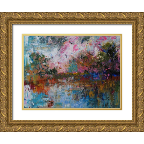 Landscape IV Gold Ornate Wood Framed Art Print with Double Matting by Foster, Joseph Marshal