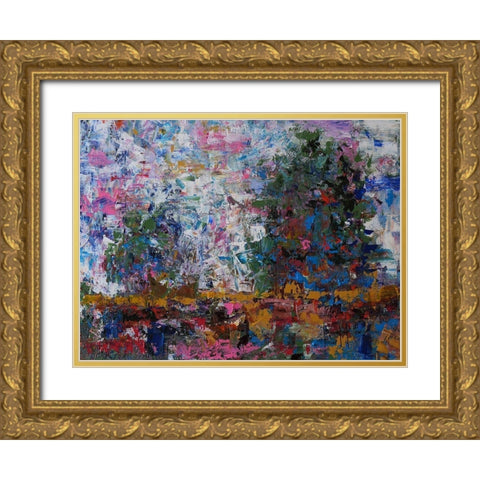 Landscape V Gold Ornate Wood Framed Art Print with Double Matting by Foster, Joseph Marshal