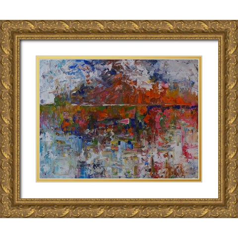 Horizon I Gold Ornate Wood Framed Art Print with Double Matting by Foster, Joseph Marshal