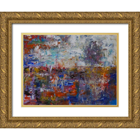 Horizon II Gold Ornate Wood Framed Art Print with Double Matting by Foster, Joseph Marshal