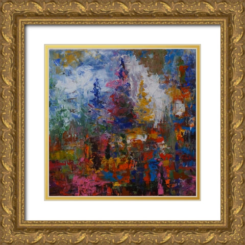 Horizon III Gold Ornate Wood Framed Art Print with Double Matting by Foster, Joseph Marshal