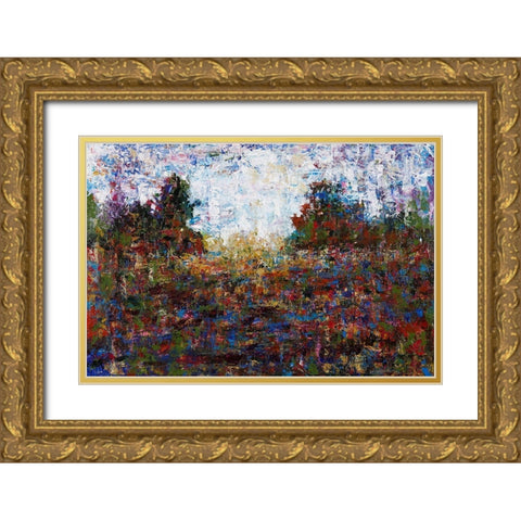 Landscape Gold Ornate Wood Framed Art Print with Double Matting by Foster, Joseph Marshal