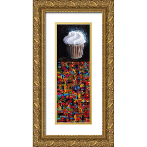 CupCake Gold Ornate Wood Framed Art Print with Double Matting by Foster, Joseph Marshal