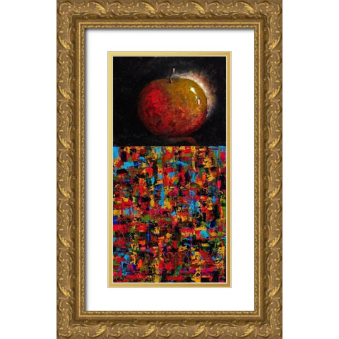 Apple Gold Ornate Wood Framed Art Print with Double Matting by Foster, Joseph Marshal