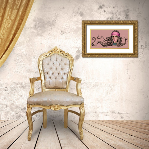 Pink Soul II Gold Ornate Wood Framed Art Print with Double Matting by Goddess, Jami