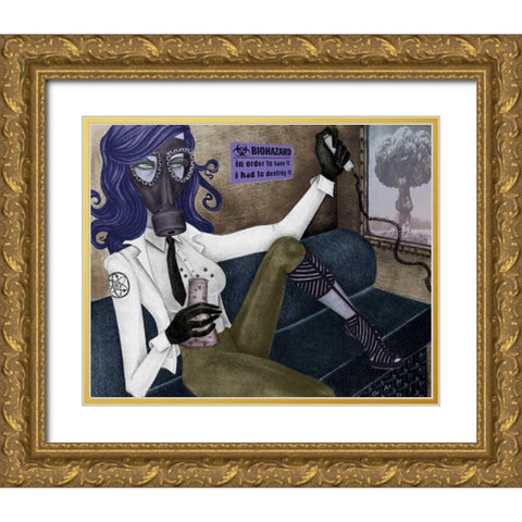 The Scientist Gold Ornate Wood Framed Art Print with Double Matting by Goddess, Jami