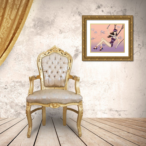 Susie Gold Ornate Wood Framed Art Print with Double Matting by Goddess, Jami