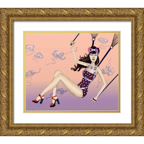 Susie Gold Ornate Wood Framed Art Print with Double Matting by Goddess, Jami