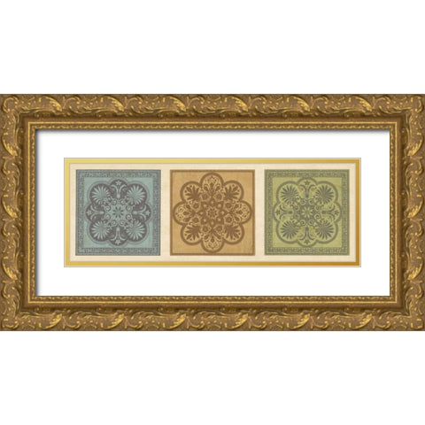 Classical Tiles I Gold Ornate Wood Framed Art Print with Double Matting by Oliver, Jenny