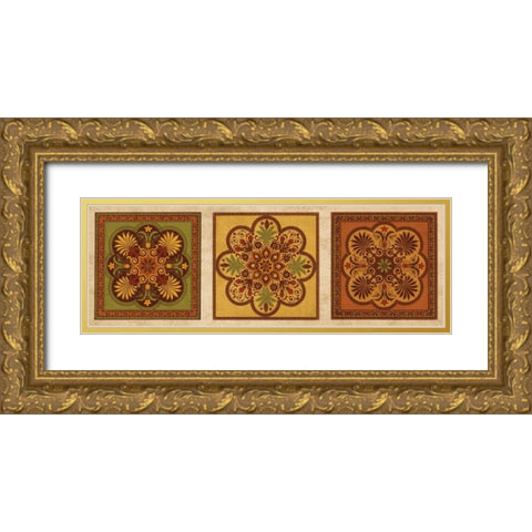 Classical Tiles IV Gold Ornate Wood Framed Art Print with Double Matting by Oliver, Jenny