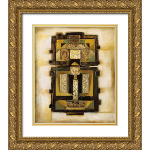Patterns I Gold Ornate Wood Framed Art Print with Double Matting by Parsons, Jonathan