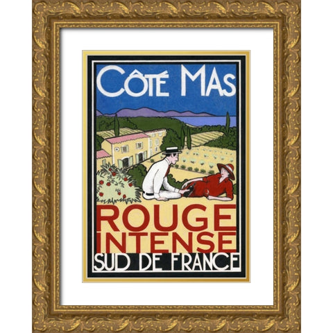 Rouge Intense Gold Ornate Wood Framed Art Print with Double Matting by Got, Jean-Pierre