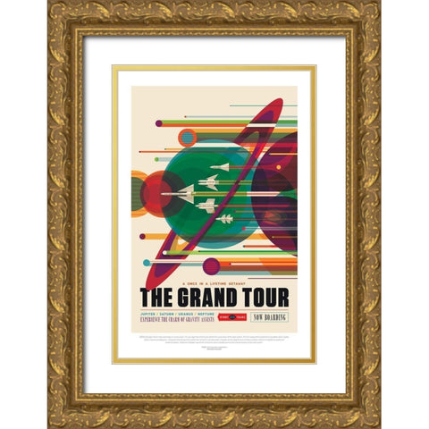 Grand_Tour Gold Ornate Wood Framed Art Print with Double Matting by JPL