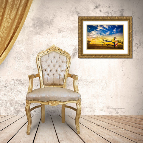 Stearman Gold Ornate Wood Framed Art Print with Double Matting by Slemp, John