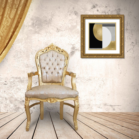 Balanced in Gold II Gold Ornate Wood Framed Art Print with Double Matting by Thompson, Justin