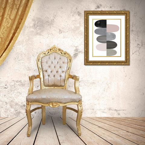 Engaged Blush I Gold Ornate Wood Framed Art Print with Double Matting by Thompson, Justin