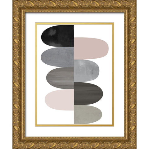 Engaged Blush I Gold Ornate Wood Framed Art Print with Double Matting by Thompson, Justin