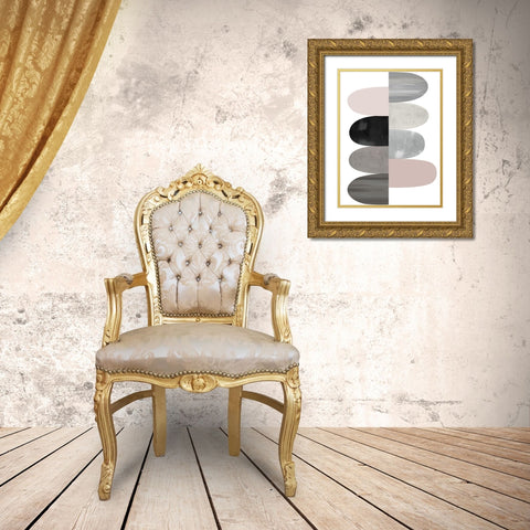 Engaged Blush II Gold Ornate Wood Framed Art Print with Double Matting by Thompson, Justin