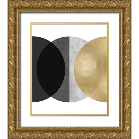 Intersect II Gold Ornate Wood Framed Art Print with Double Matting by Thompson, Justin