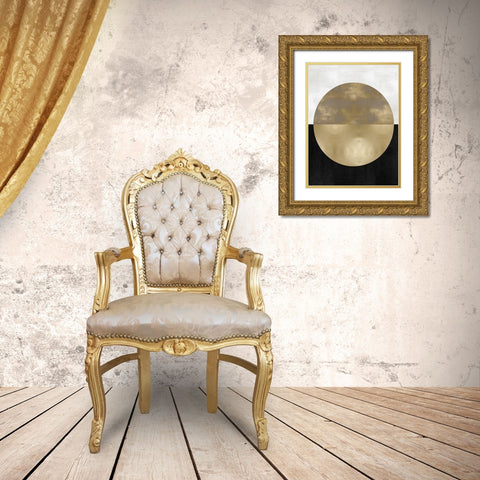 Gold Sphere Gold Ornate Wood Framed Art Print with Double Matting by Thompson, Justin