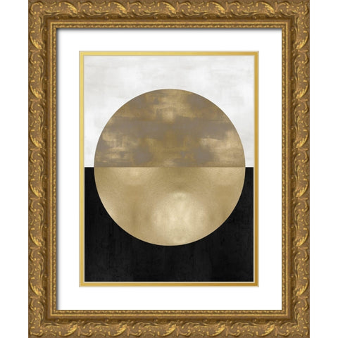 Gold Sphere Gold Ornate Wood Framed Art Print with Double Matting by Thompson, Justin