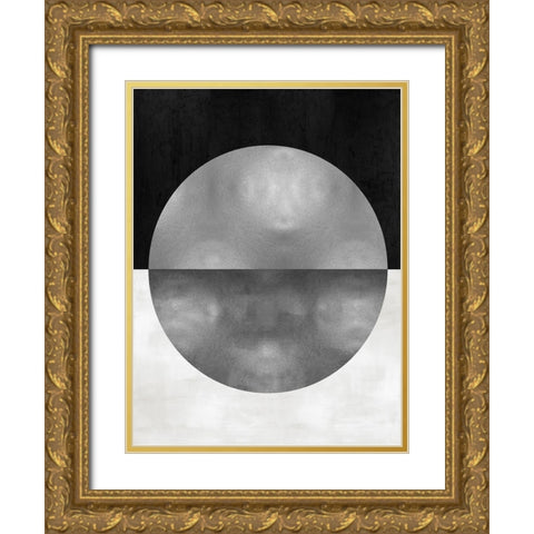 Silver Sphere Gold Ornate Wood Framed Art Print with Double Matting by Thompson, Justin