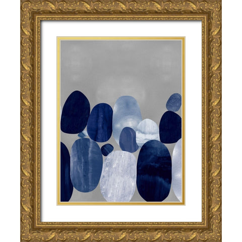 Connected on Silver II Gold Ornate Wood Framed Art Print with Double Matting by Thompson, Justin