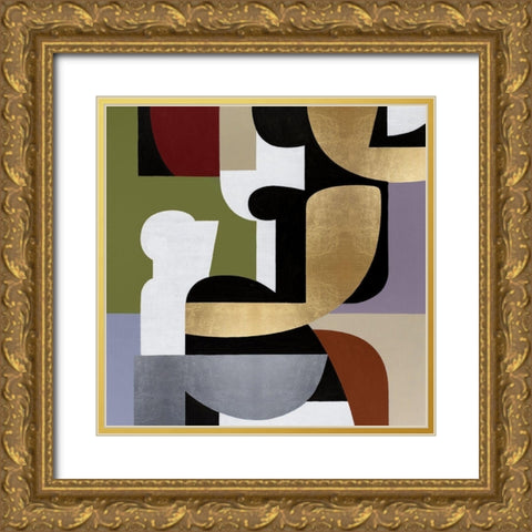 Converging II Gold Ornate Wood Framed Art Print with Double Matting by Thompson, Justin