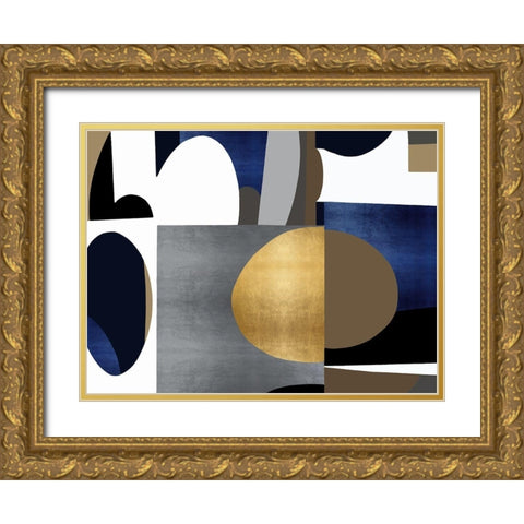 Mid Century Motion I Gold Ornate Wood Framed Art Print with Double Matting by Thompson, Justin