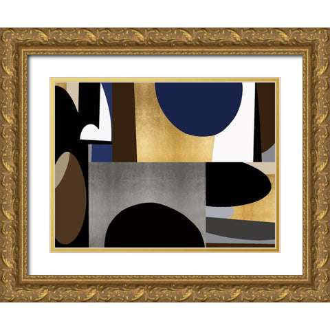 Mid Century Motion II Gold Ornate Wood Framed Art Print with Double Matting by Thompson, Justin