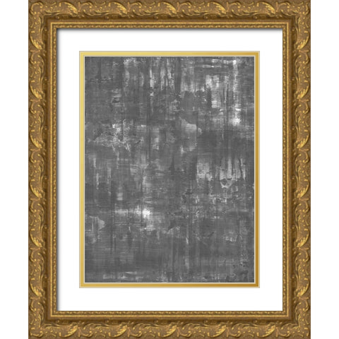 Midnight Gray Gold Ornate Wood Framed Art Print with Double Matting by Turner, Justin