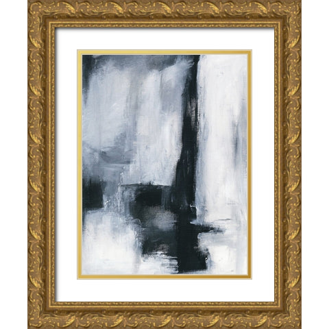 B And W No. 1 Gold Ornate Wood Framed Art Print with Double Matting by Abbott, Kimberly