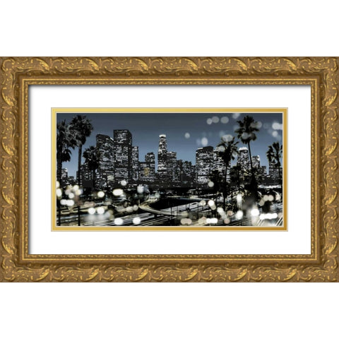 L.A. Nights II Gold Ornate Wood Framed Art Print with Double Matting by Carrigan, Kate