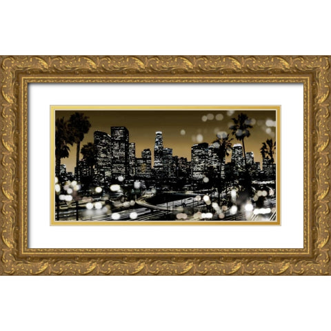 L.A. Nights I Gold Ornate Wood Framed Art Print with Double Matting by Carrigan, Kate