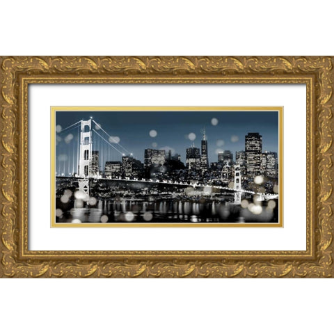 The City-San Francisco Gold Ornate Wood Framed Art Print with Double Matting by Carrigan, Kate