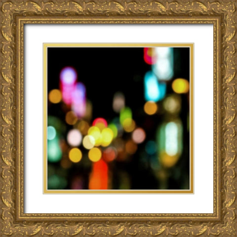 Night Lights Gold Ornate Wood Framed Art Print with Double Matting by Carrigan, Kate