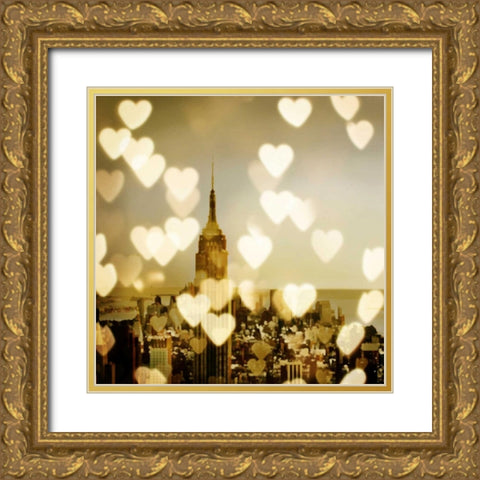 I Love NY II Gold Ornate Wood Framed Art Print with Double Matting by Carrigan, Kate