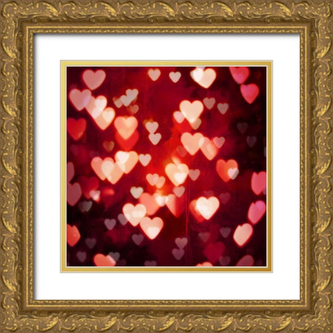 Love Is In The Air Gold Ornate Wood Framed Art Print with Double Matting by Carrigan, Kate